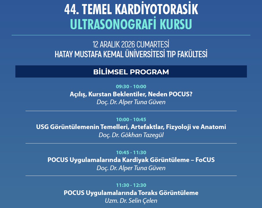 44. Temel Kardiyotorasik Ultrasonografi Kursu